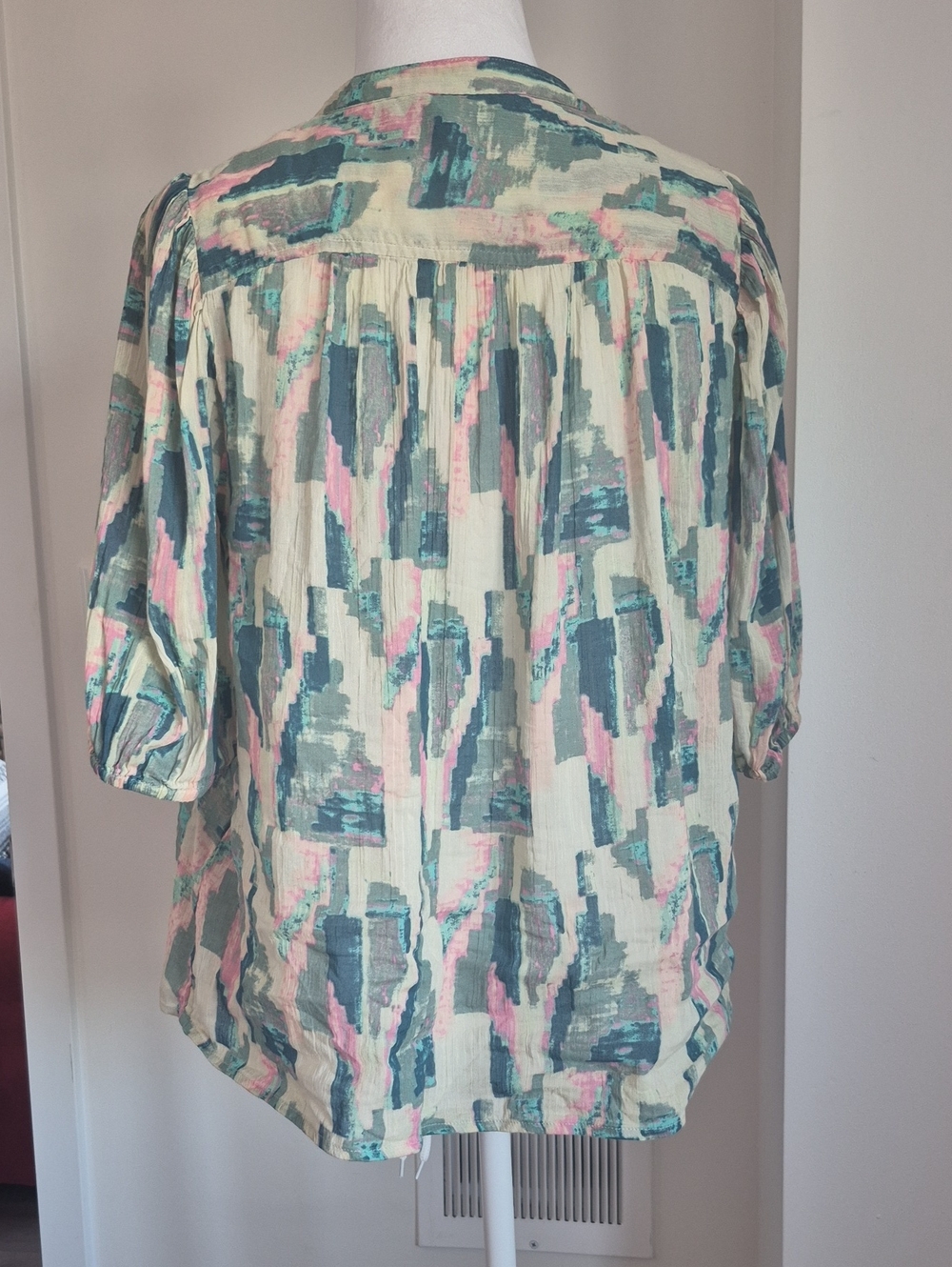 ba&sh Teodor Shirt In Turqoise Size Medium - Picture 6 of 9
